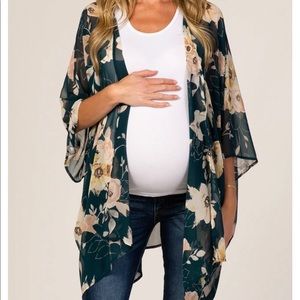 Pink Blush maternity kimono cover up